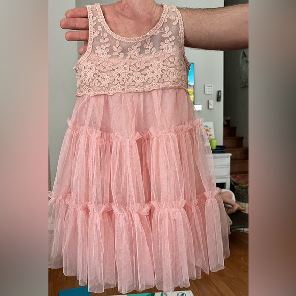 Think Pink Bowd Other - Charming Pink Floral Kids Dress